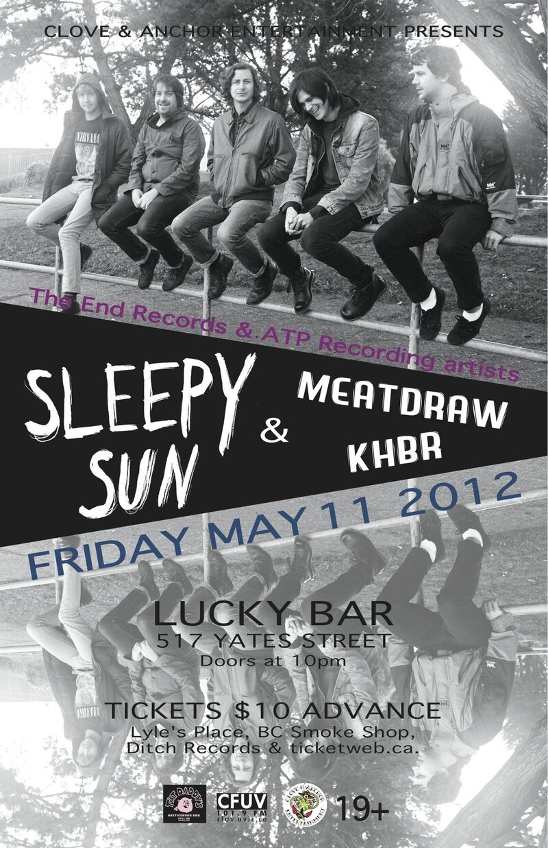 Sleepy Sun, Meatdraw, KHBR @ Lucky Bar May 11 2012 - May 8th @ Lucky Bar