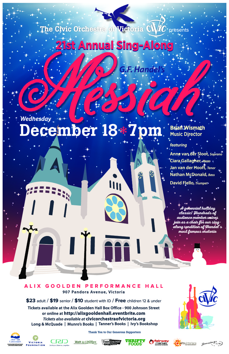 Sing-Along Messiah: The Civic Orchestra of Victoria @ Alix Goolden Performance Hall Dec 18 2019 - May 1st @ Alix Goolden Performance Hall