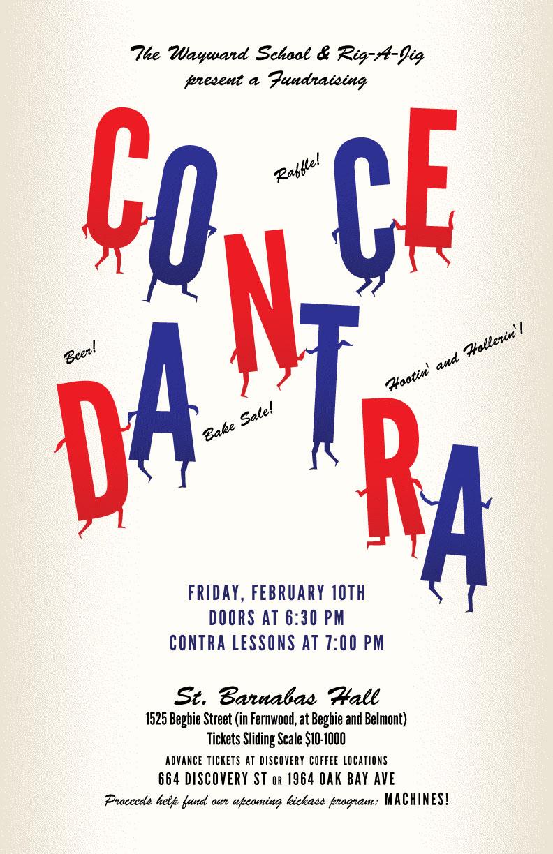 Contra-Dance and Wayward School Fundraiser: Rig-A-Jig @ St. Barnabas Church Feb 10 2012 - May 6th @ St. Barnabas Church