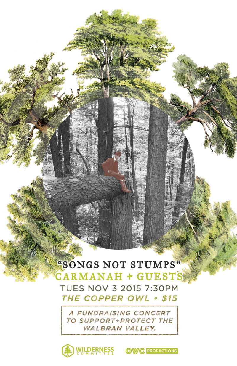 Songs not Stumps - A benefit concert for the Walbran Valley feat: Carmanah, KATABAT, West My Friend @ Copper Owl Nov 3 2015 - May 8th @ Copper Owl