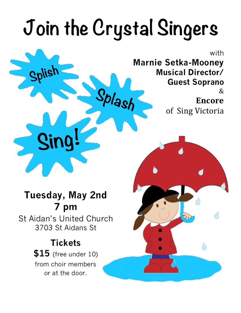 Splish, Splash, Sing!: Crystal Singers @ St Aidan's United Church - May 02, 2017