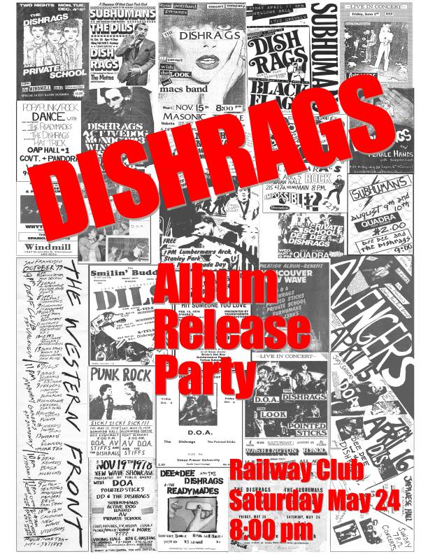 *NO PERFORMANCE* JUST A FUN PARTY WITH THE DISHRAGS CELEBRATING THEIR LP RELEASE !!: Dishrags @ Railway Club May 24 2014 - May 9th @ Railway Club