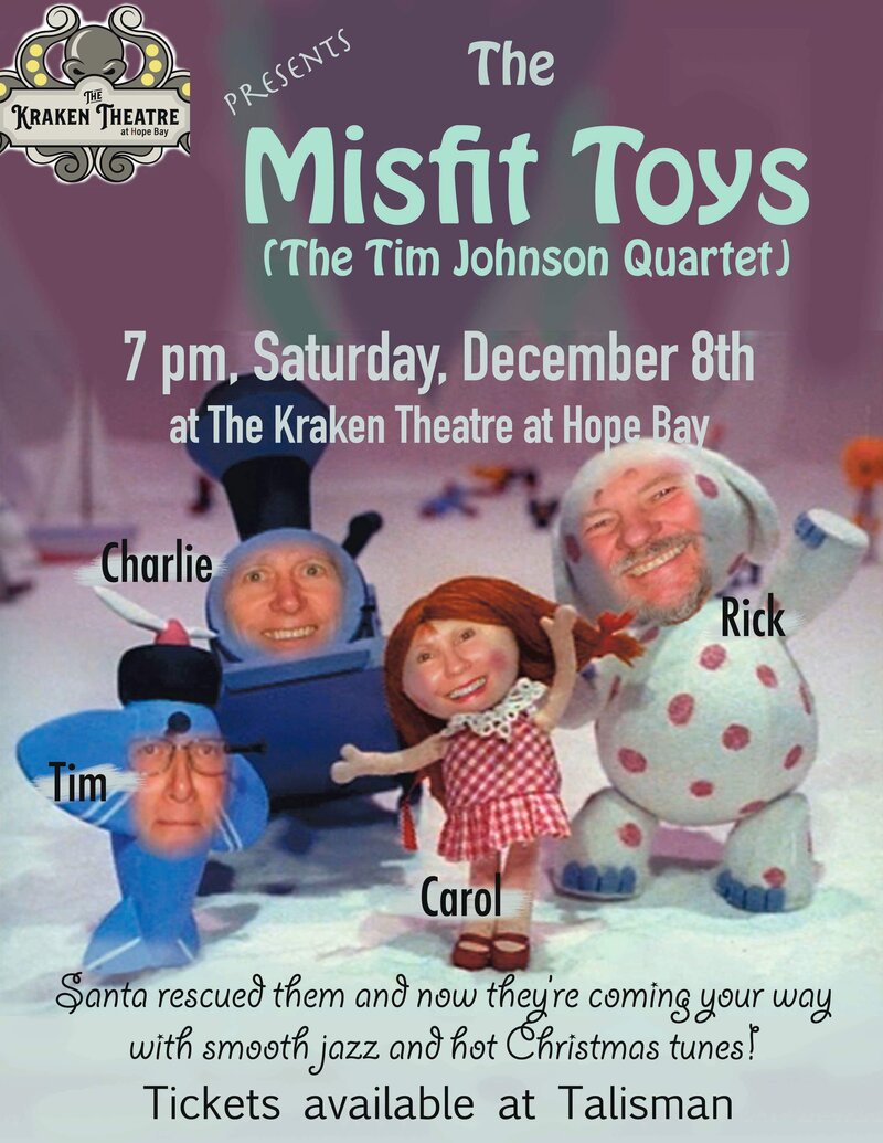 Holiday Concert: Tim Johnson Quartet @ The Kraken Theatre Dec 8 2018 - May 1st @ The Kraken Theatre