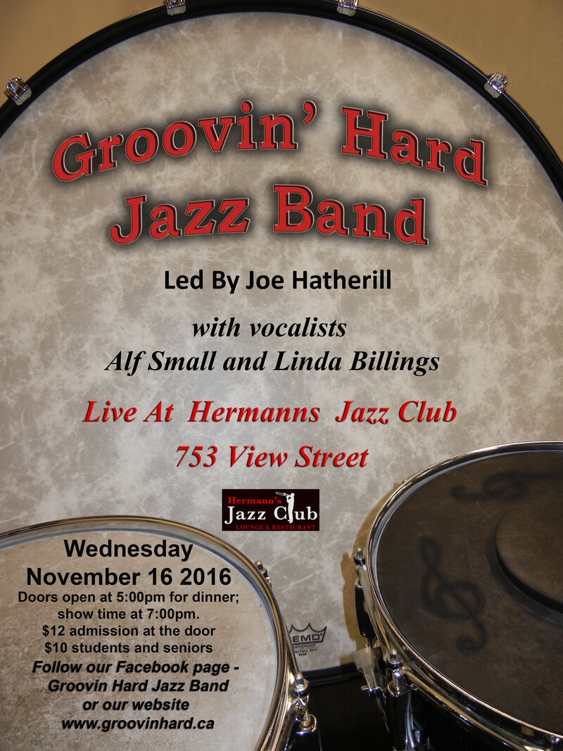 Groovin Hard Jazz Band @ Hermann's Jazz Club Nov 16 2016 - May 16th @ Hermann's Jazz Club