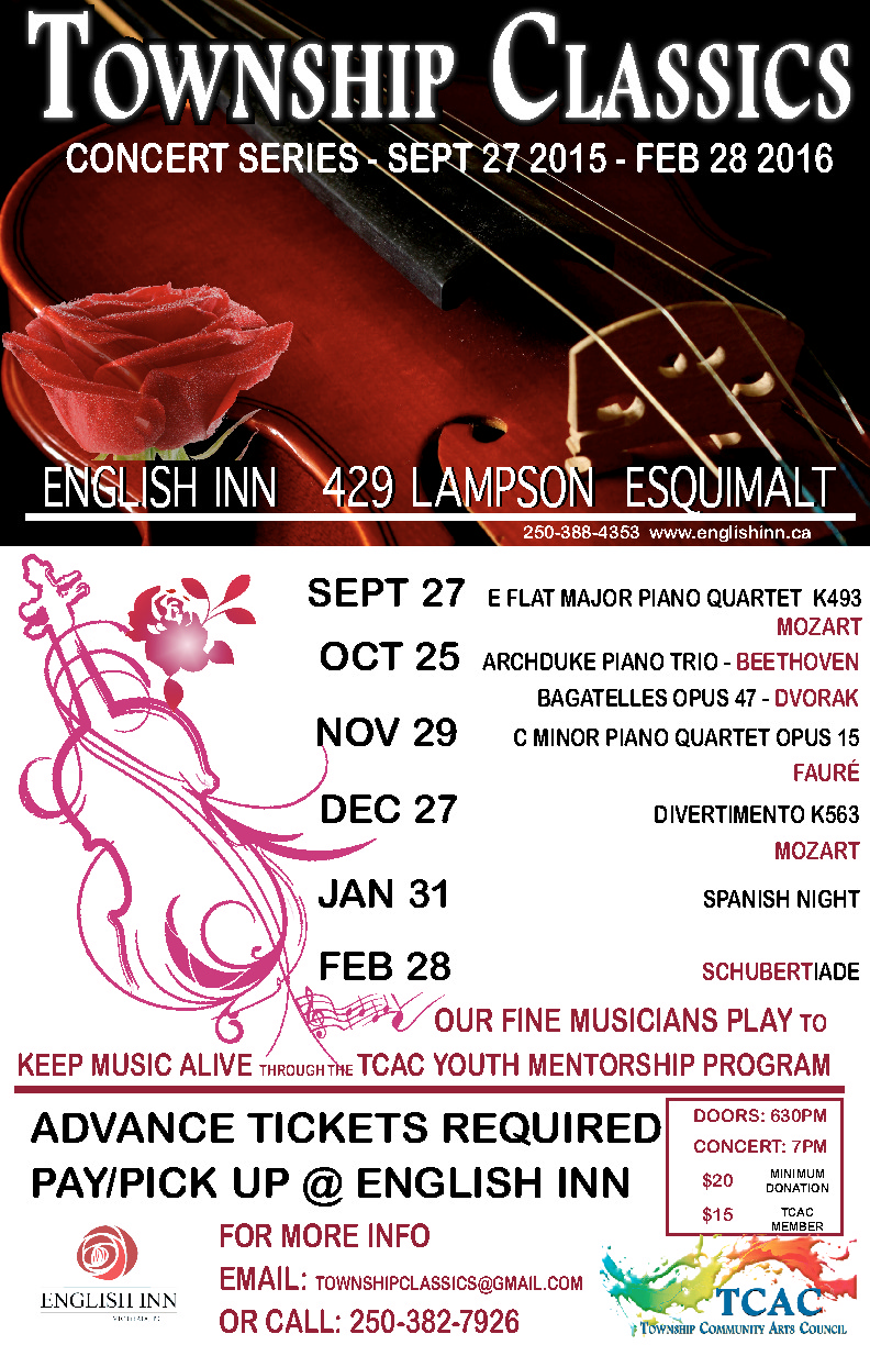 Township Classics: Gwen Thompson, Joanna Hood, Robert Holliston, Alexandria Le @ English Inn, 429 Lampson St. Sep 27 2015 - May 14th @ English Inn, 429 Lampson St.