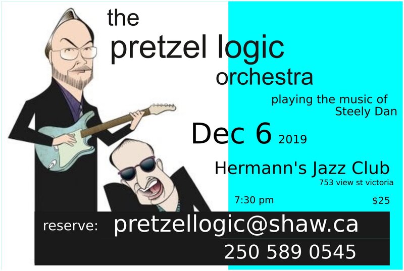 Pretzel Logic Orchestra @ Hermann's Jazz Club Dec 6 2019 - May 16th @ Hermann's Jazz Club