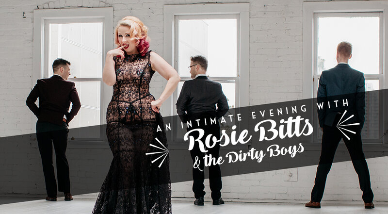 An Intimate Evening with Rosie Bitts and the Dirty Boys: Miss Rosie Bitts, Jeff Poynter, Alex Campbell, Nick Mintenko @ Hermann's Jazz Club Jul 15 2018 - May 9th @ Hermann's Jazz Club