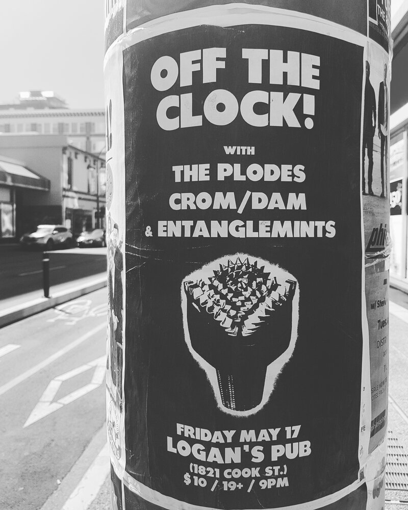 PUNK ROCK SHOW // off the clock, plodes, crom/dam, entanglemints: Off the Clock, The Plodes, Crom/Dam, Entanglemints @ Logan's Pub May 17 2019 - May 6th @ Logan's Pub