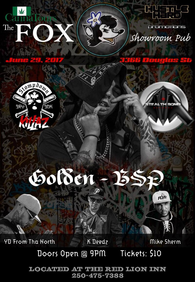 Golden BSP & guests live at The Fox.: Golden BSP, YD from The North, Mike Sherm, K-Deedz @ The Fox Pub Showroom Pub - Jun 29, 2017