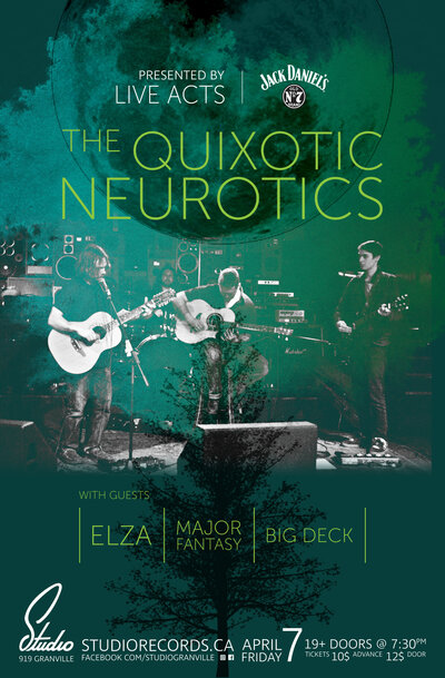 The Quixotic Neurotics , Elza, Major Fantasy , Big Deck @ Studio Records Apr 7 2017 - May 6th @ Studio Records