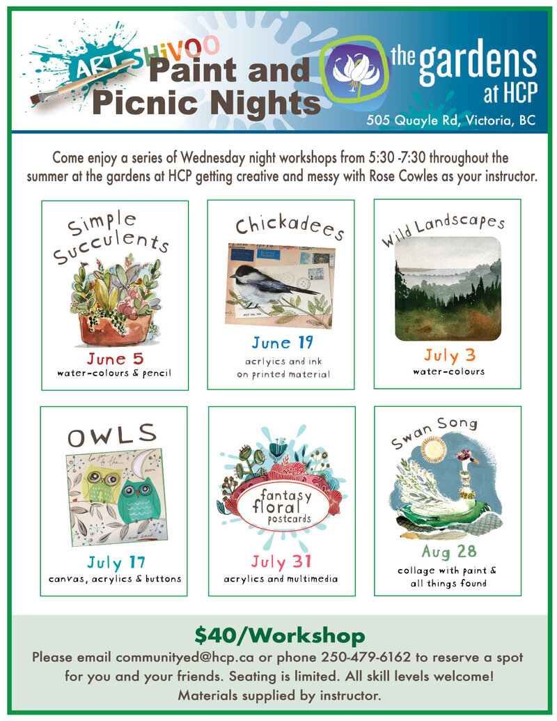 Paint and Picnic Nights: ROSE COWLES @ The Gardens at HCP Jun 5 2019 - May 1st @ The Gardens at HCP