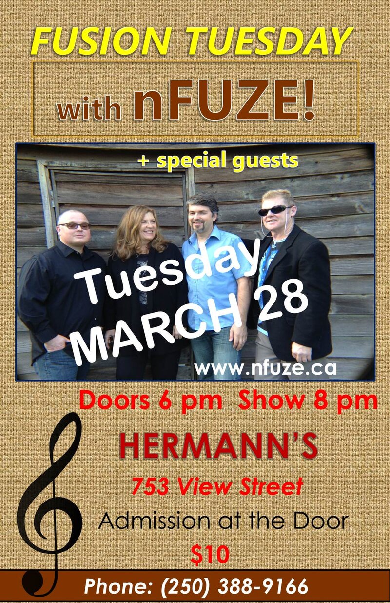 Fusion Tuesday with nFuze: nFuze @ Hermann's Jazz Club Mar 28 2017 - May 7th @ Hermann's Jazz Club
