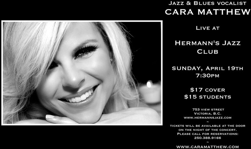 Cara Matthew @ Hermann's Jazz Club Apr 19 2015 - Jun 5th @ Hermann's Jazz Club