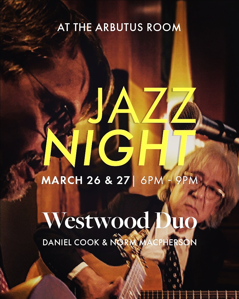 Westwood guitar duo: Cook & MacPherson @ Brentwood Bay Resort And Spa Mar 26 2021 - May 15th @ Brentwood Bay Resort And Spa