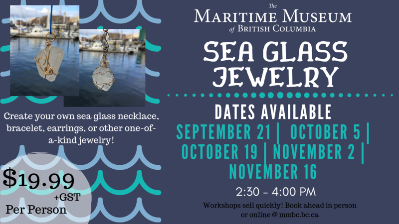 Sea Glass Jewellery @ Maritime Museum of BC Oct 5 2019 - May 1st @ Maritime Museum of BC