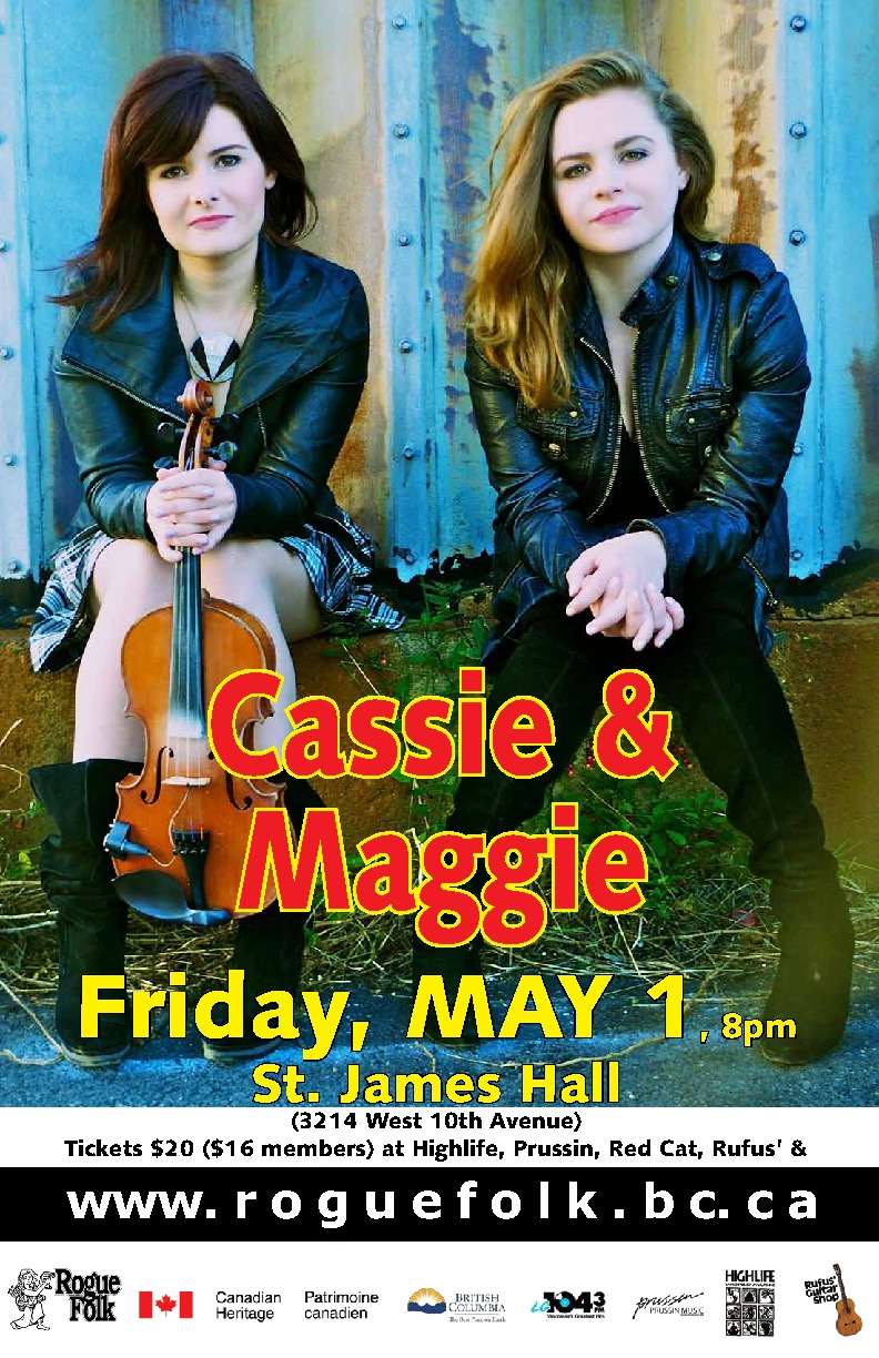 East Coast Music Award Nominees: Cassie & Maggie MacDonald @ St. James Community Hall May 1 2015 - Jun 8th @ St. James Community Hall