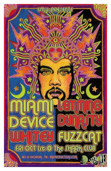 MIAMI DEVICE , Whitey, LEMMING DYNASTY, Fuzzcat @ Shark Club - Oct 01, 2010
