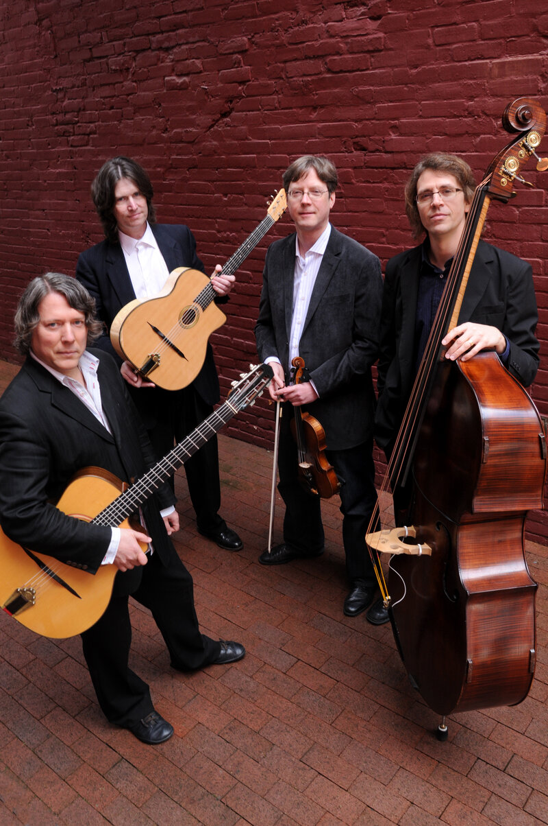 The 2nd Annual West Coast Django pays homage to the music of Django Reinhardt, Stephane Grappelli and the Hot Club de France.: Van Django, Quinn Bachand, Joey Smith, Aaron Watson, Shana Dance, Patrick Boyle, Connor Stewart @ St. Andrews Presbyterian Church Jun 6 2014 - May 6th @ St. Andrews Presbyterian Church