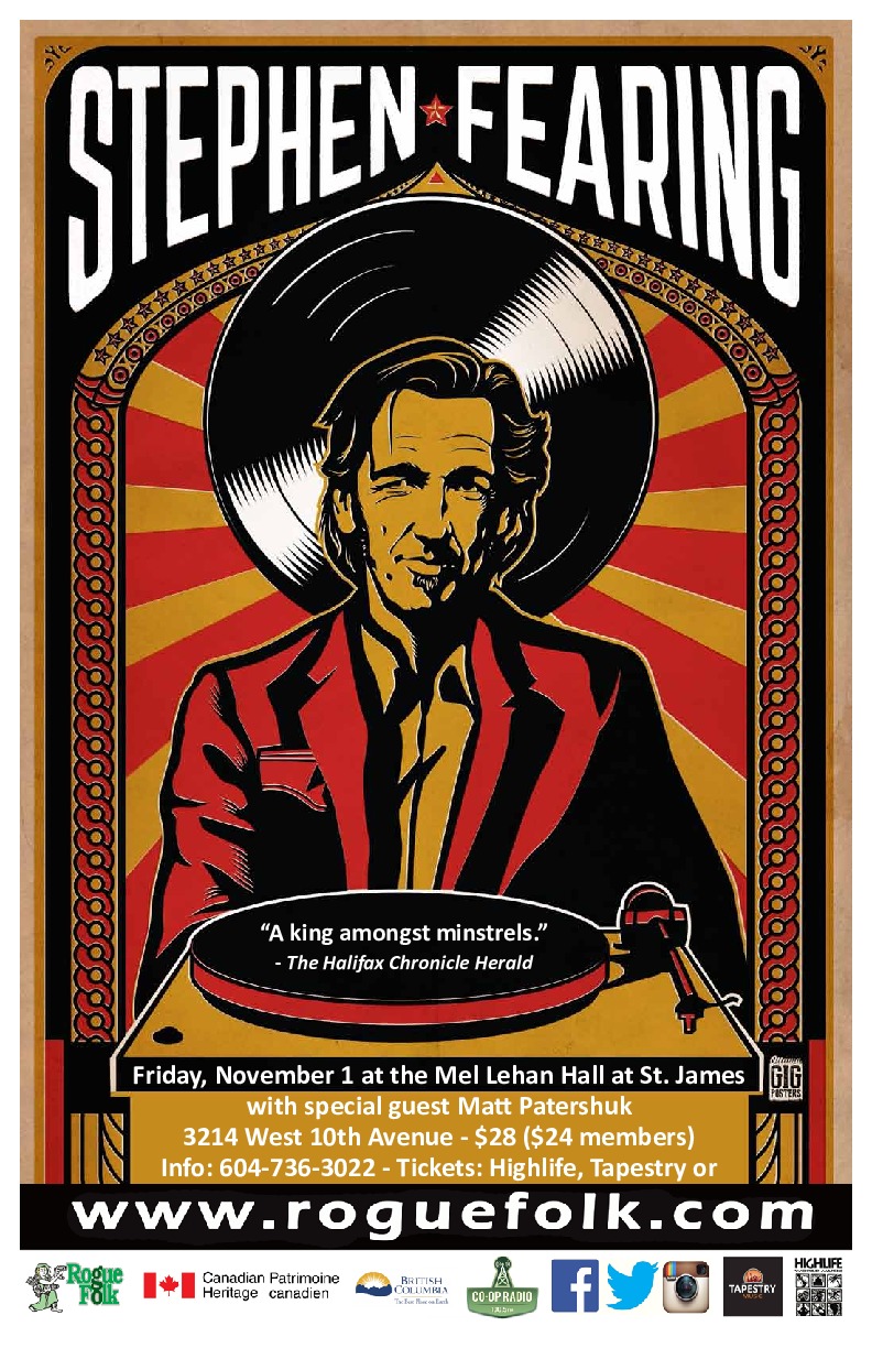 Stephen Fearing, Matt Patershuk @ Mel Lehan Hall Nov 1 2019 - May 6th @ Mel Lehan Hall