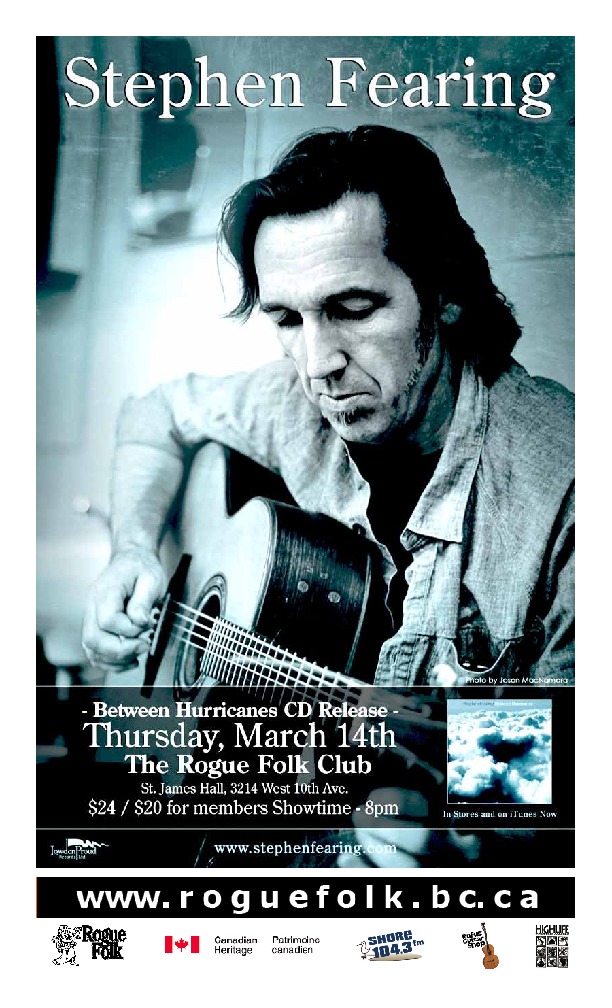 Stephen Fearing @ St. James Community Hall Mar 14 2013 - May 6th @ St. James Community Hall