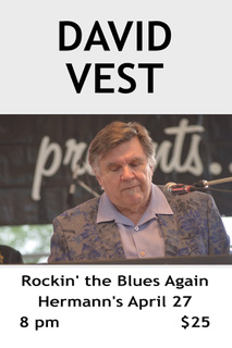 David Vest Rocks the Blues Again: David Vest, Tom Bowler, Ryan Tandy, Damian Graham @ Hermann's Jazz Club Apr 27 2019 - May 10th @ Hermann's Jazz Club