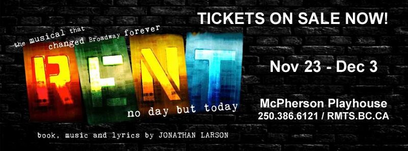 VOS Presents RENT! @ McPherson Playhouse Dec 1 2018 - Jun 10th @ McPherson Playhouse