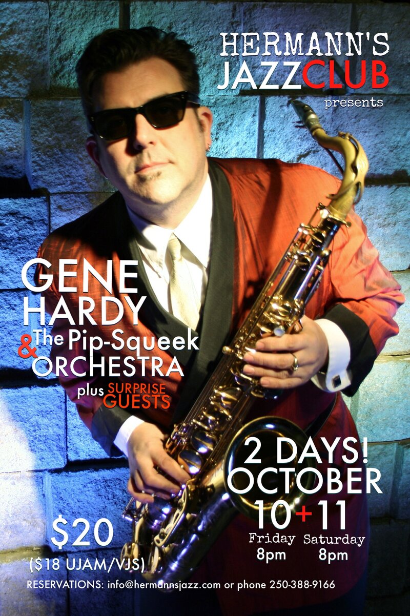 Gene Hardy & The Pip-Squeek Orchestra LIVE: Gene Hardy @ Hermann's Jazz Club Oct 11 2014 - May 8th @ Hermann's Jazz Club