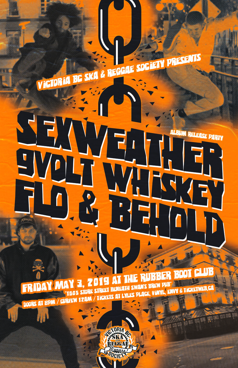 Sexweather Album Release: Sexweather, 9Volt Whiskey, Flo & Behold @ The Rubber Boot Club May 3 2019 - May 5th @ The Rubber Boot Club