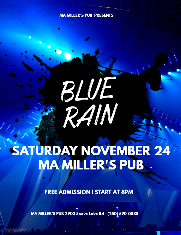 Blue Rain @ Ma Millers Pub Nov 24 2018 - May 8th @ Ma Millers Pub