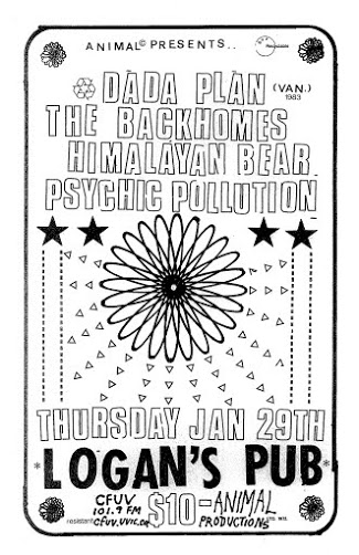 DADA PLAN, The Backhomes, The Himalayan Bear, Psychic Pollution @ Logan's Pub Jan 29 2015 - May 6th @ Logan's Pub