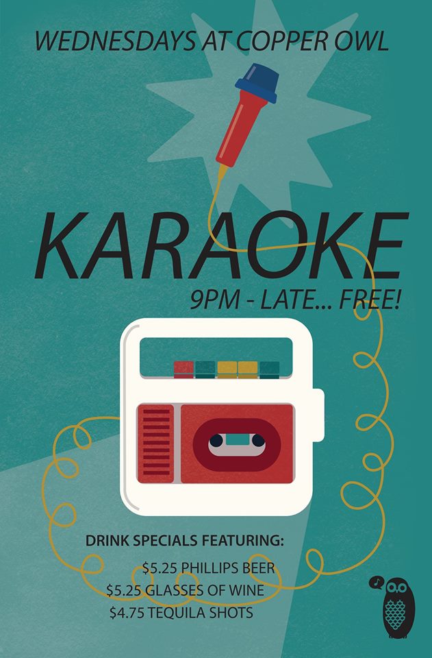 Karaoke Wednesdays: feat. you yah rockstar! @ Copper Owl Jan 8 2020 - May 6th @ Copper Owl