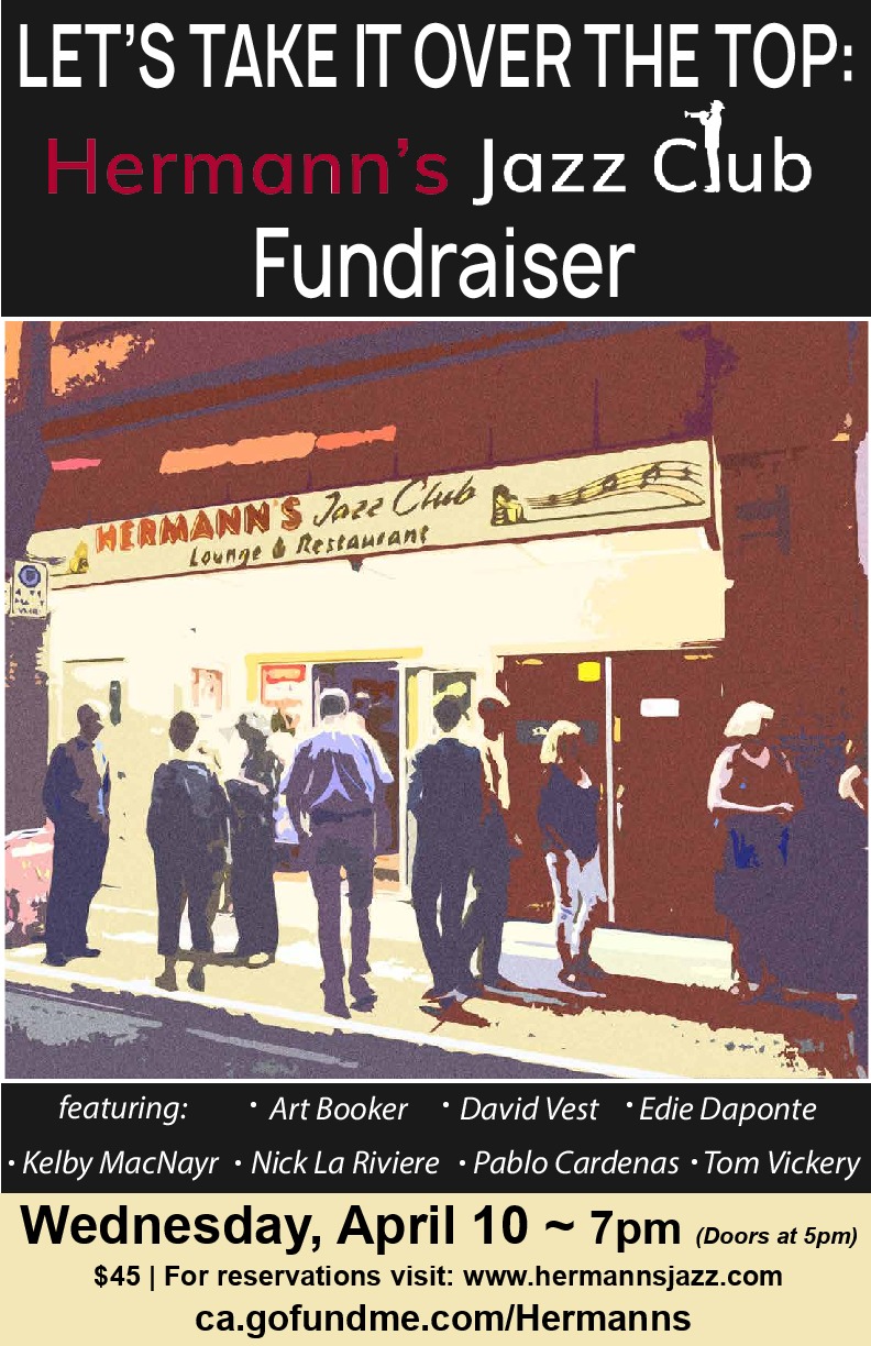 Let's Take It Over The Top: Hermann's Fundraiser - SOLD OUT @ Hermann's Jazz Club Apr 10 2019 - Jun 4th @ Hermann's Jazz Club