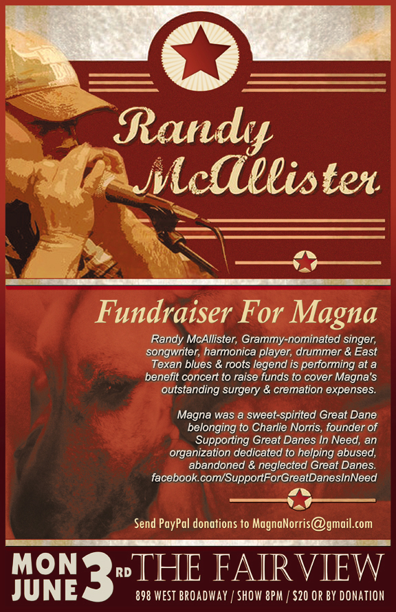 Fundraiser For Magna: Randy McAllister @ Fairview Pub Jun 3 2019 - May 6th @ Fairview Pub