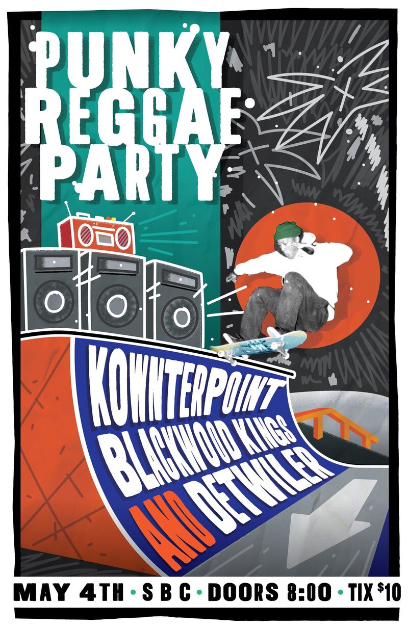 Punky Reggae Party: Kownterpoint, Blackwood Kings, Detwiler @ SBC Restaurant May 4 2018 - May 6th @ SBC Restaurant