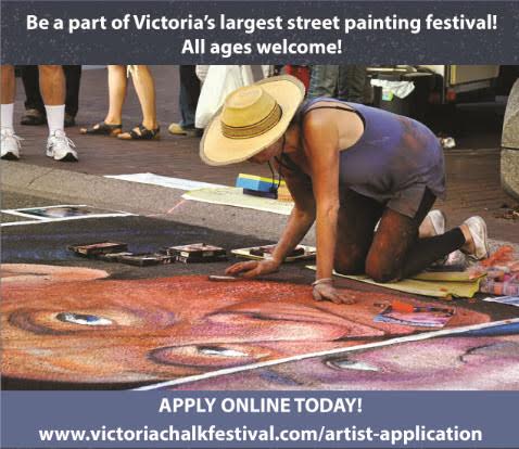 Victoria International Chalk Art Festival: Julie Kirk-Purcell, Jamin Zuroski, Adry Del Rocio, Joel Yau, Lori Escalara, Ruben Poncia, Sarah Jim, Wayne And Cheryl Renshaw, Scott Gillies, Ken Winchester, Lorelle Miller, Paul Bains, Ever Galvez, Naomi Kennedy, Erica Pelletier, Iskew Singers, Adam Bay, Shauna Janz, Twelve Tones, The Late Boomers, Drinkable Jazz @ Ship Point (Inner Harbour) Sep 11 2016 - May 9th @ Ship Point (Inner Harbour)