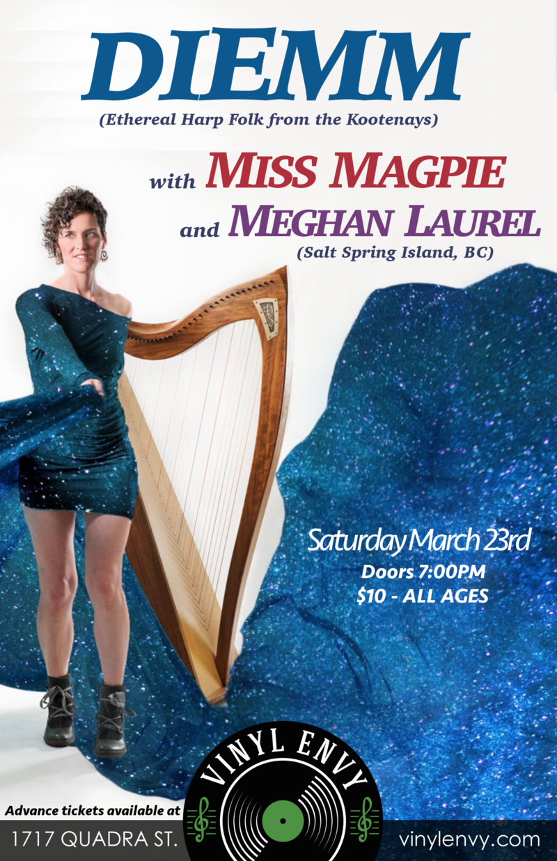 Diemm (feat. Oliver Swain), Miss Magpie, Meghan Laurel @ Vinyl Envy Mar 23 2019 - Jun 12th @ Vinyl Envy