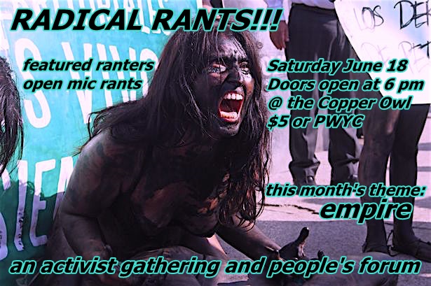 RADICAL RANTS!: James Taylor , Shemama Shelagh Bell-Irving, James Rowe, Mazin al-Nahawi, Bobby Arbess @ Copper Owl Jun 18 2016 - Jun 4th @ Copper Owl