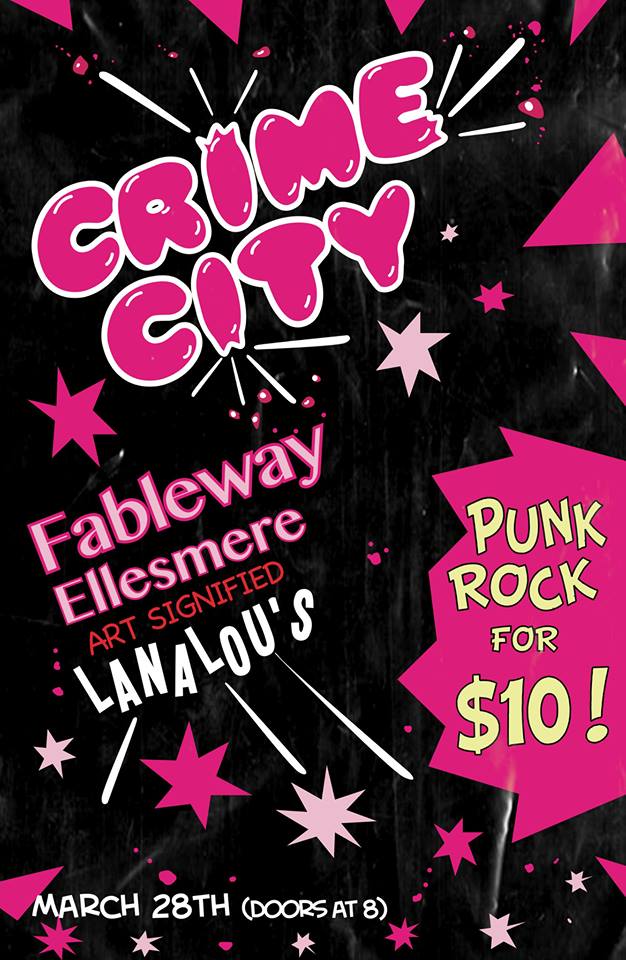 Crime City, Fableway, Ellesmere @ LanaLou's Mar 28 2014 - May 9th @ LanaLou's