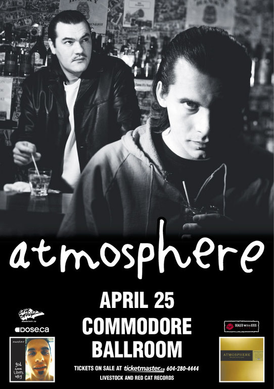 Atmosphere, Shaun Boothe @ The Commodore Ballroom Apr 25 2009 - May 8th @ The Commodore Ballroom