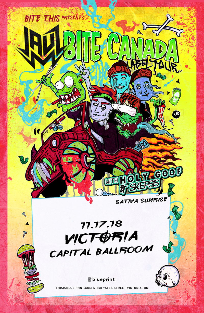 Bite This Tour 2018: Jauz, Holy Goof, Skepsis, Sativa Sunrise @ Capital Ballroom Nov 17 2018 - Jun 11th @ Capital Ballroom