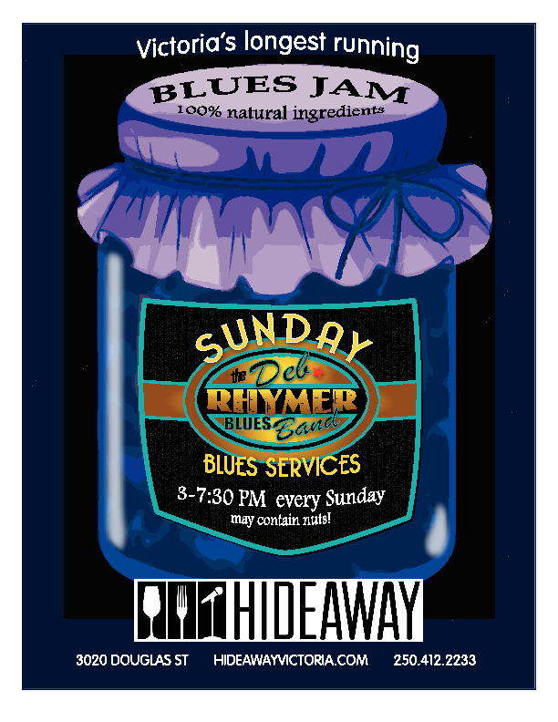 Sunday Blues Jam: Deb Rhymer (Hunt) (Hunt) @ Hideaway Caf&eacute; Jun 5 2016 - May 8th @ Hideaway Caf&eacute;