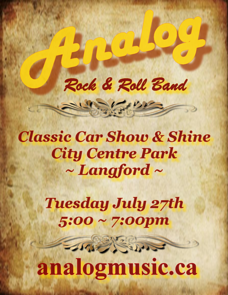 Classic Car Show & Shine: Analog @ Patio 37 - City Centre Park Jul 27 2021 - May 7th @ Patio 37 - City Centre Park