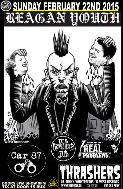 Reagan Youth, Car 87, Old Derelicts, Real Problems @ Funky Winker Beans Feb 22 2015 - May 7th @ Funky Winker Beans