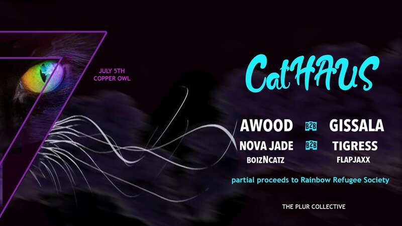 CatHaus: AWOOD, GISSALA, Novajade, TigRess, FLAPJAXX, boizNcatz @ Copper Owl Jul 5 2019 - Jun 15th @ Copper Owl