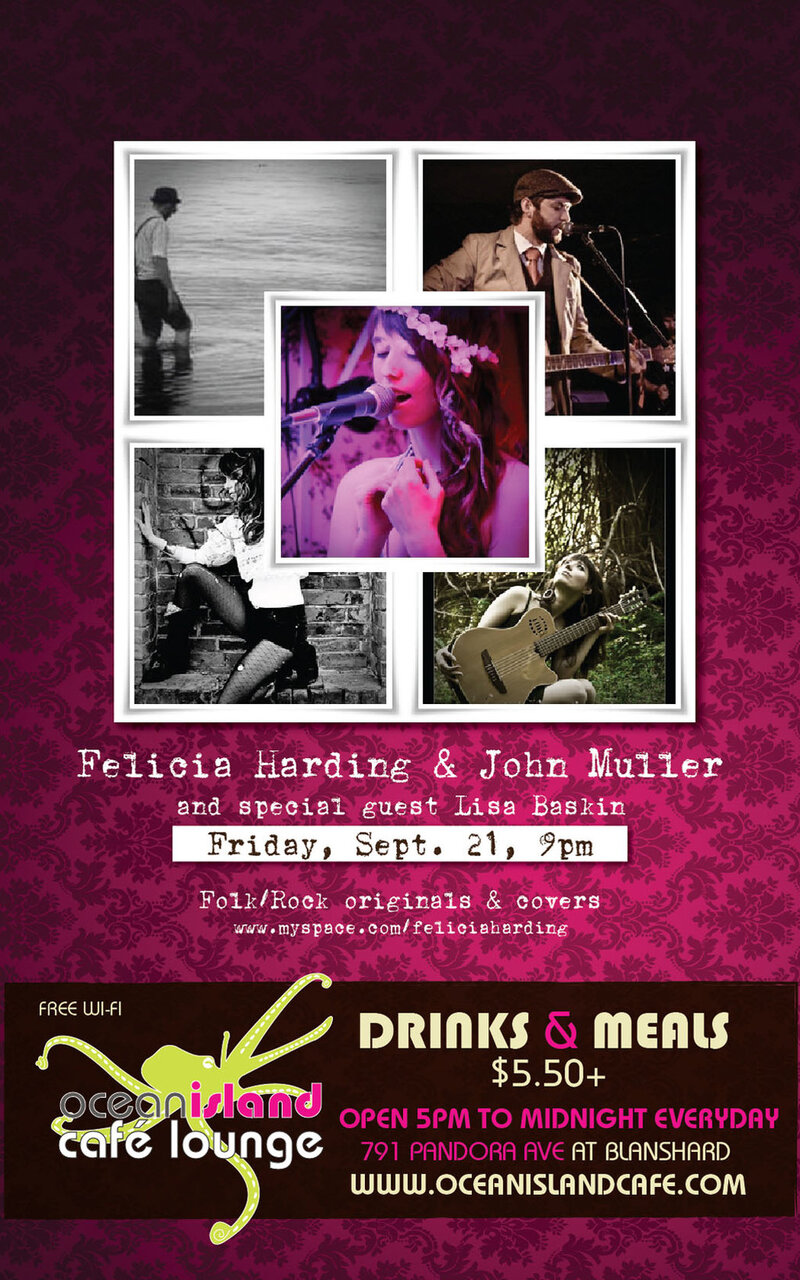 Felicia Harding, John Muller, Lisa Baskin @ Ocean Island Lounge Sep 21 2012 - May 6th @ Ocean Island Lounge