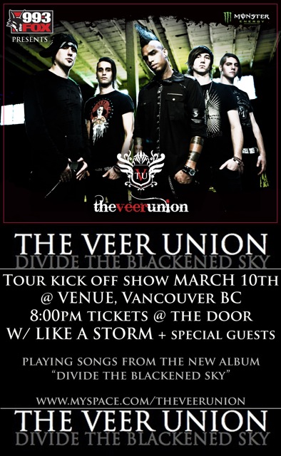 The Veer Union, Like A Storm @ Venue Mar 10 2011 - May 10th @ Venue