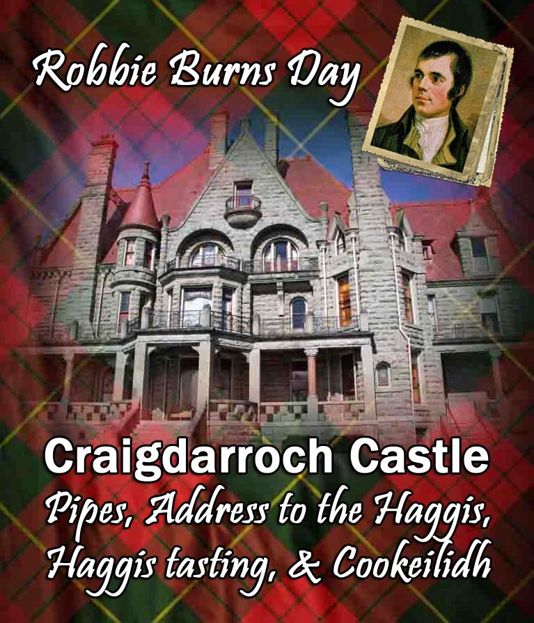COOKEILIDH - Robbie Burns Day at Craigdarroch Castle: Cookeilidh @ The Craigdarroch Castle Jan 25 2020 - May 7th @ The Craigdarroch Castle