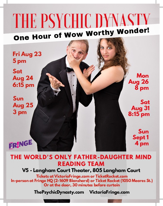 The Psychic Dynasty: The World's Only Father-Daughter Mind-Reading Team @ Langham Court Theatre Aug 31 2019 - Jun 5th @ Langham Court Theatre
