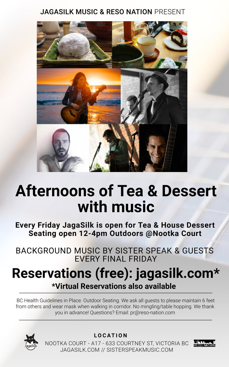 Afternoons of Tea and Dessert with Music @JagaSilk (Outdoors): Sister Speak @ Jagasilk (Outdoors) Jun 25 2021 - May 9th @ Jagasilk (Outdoors)