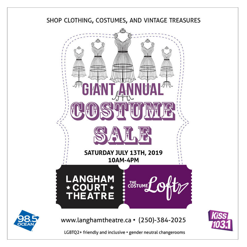 Giant Annual Costume Sale @ Langham Court Theatre Jul 13 2019 - Jun 9th @ Langham Court Theatre